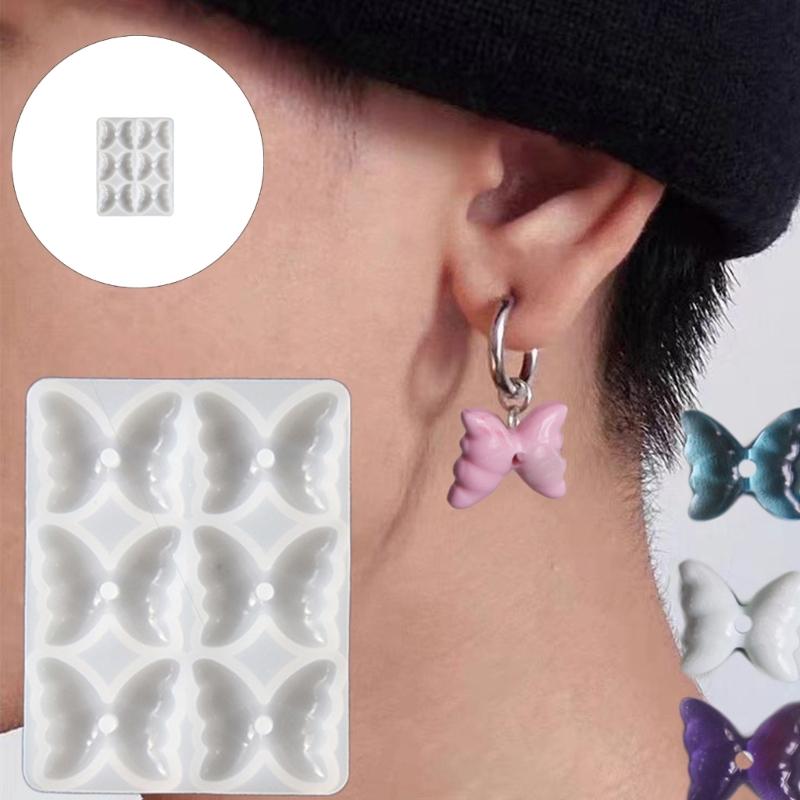 Silicone Butterfly Earring Pendant Mold Set Of 6 Professional Resin Craft Tools For Creative Designs