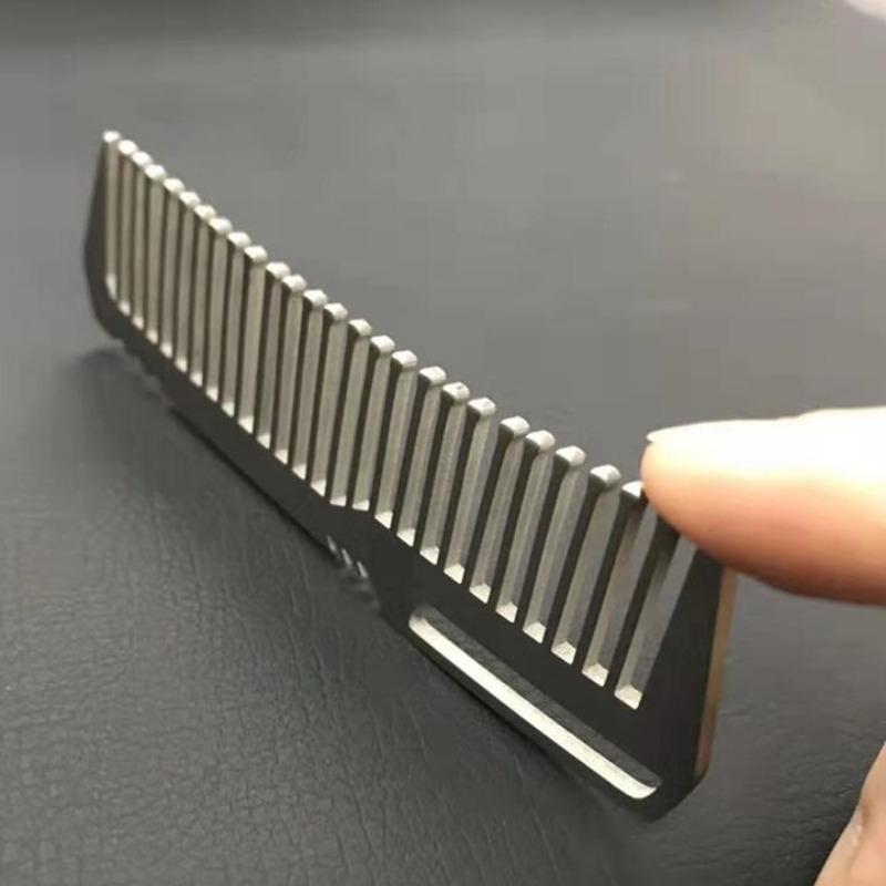 Compact Titanium Comb for Men - Lightweight EDC, Durable Stainless Steel Teeth, Non-Allergic Design for Everyday Grooming, Beard Grooming