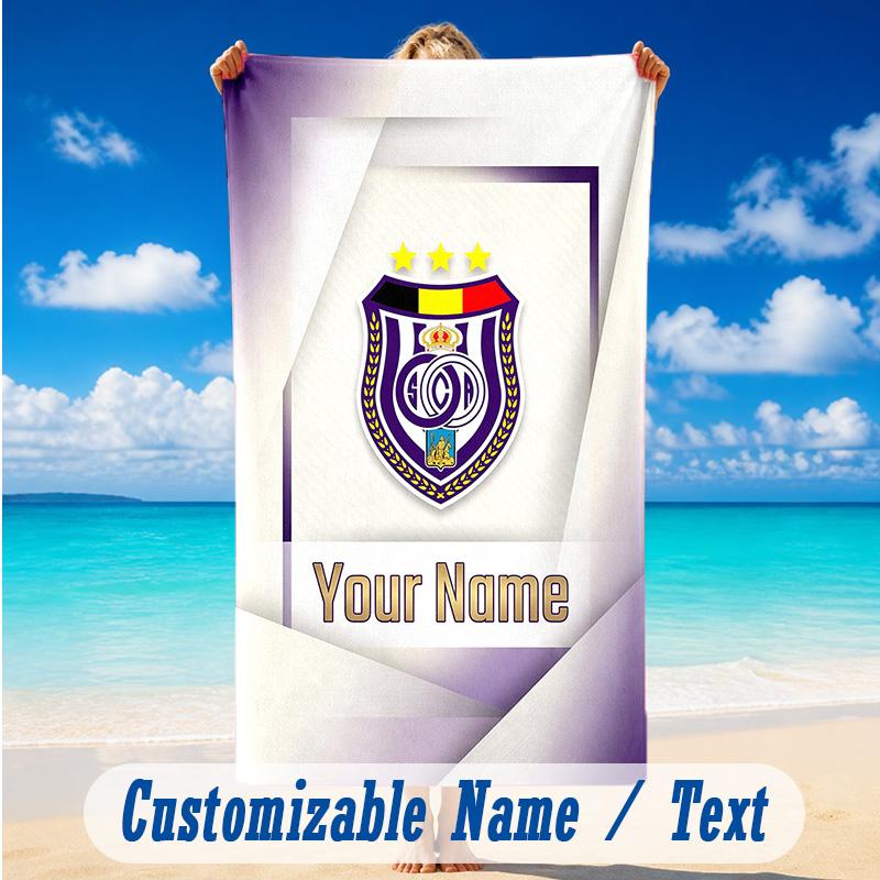 Beach Towel Custom Name Text, Quick Dry Large Towel For Beach HomeAnderlecht FC
