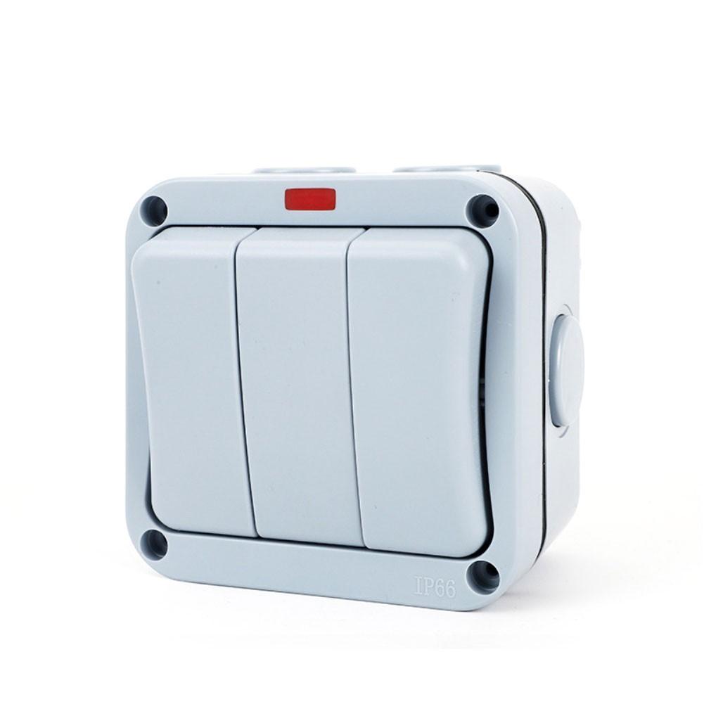 Weatherproof Design IP66 Outdoor Switch 3-Gang Switch