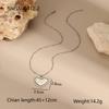 GEMCHIC Women's 18K Gold Plated Stainless Steel Rotating Heart Pendant Necklace