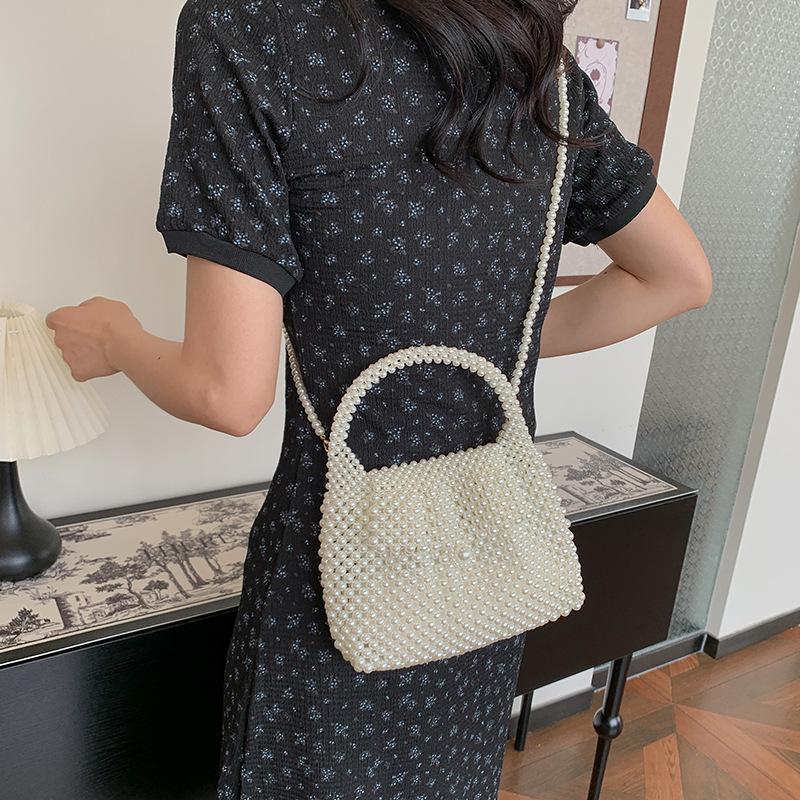 Nowa ręcznie robiona torebka na ramię z koralików damska osobowość wszechstronna modna torebka listonoszka na jedno ramię