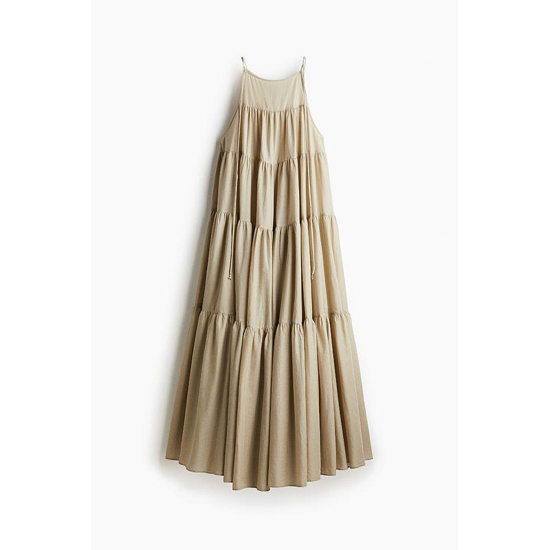 

HM 2025 Summer New Arrival Women s Clothing Fashion Casual Stacked Tied Dress 1294592