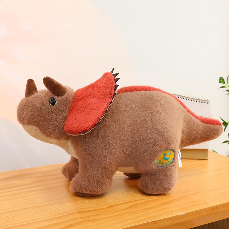 

Triangle Toy Plush Dinosaur Pillow Doll Childrens Boy Gift Brown 50cm/19.68in