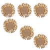 Set Of 6 Handmade Sunflower Designs Napkin Holders Sturdy Napkin Rings Perfect For Enhancing Dining Experience