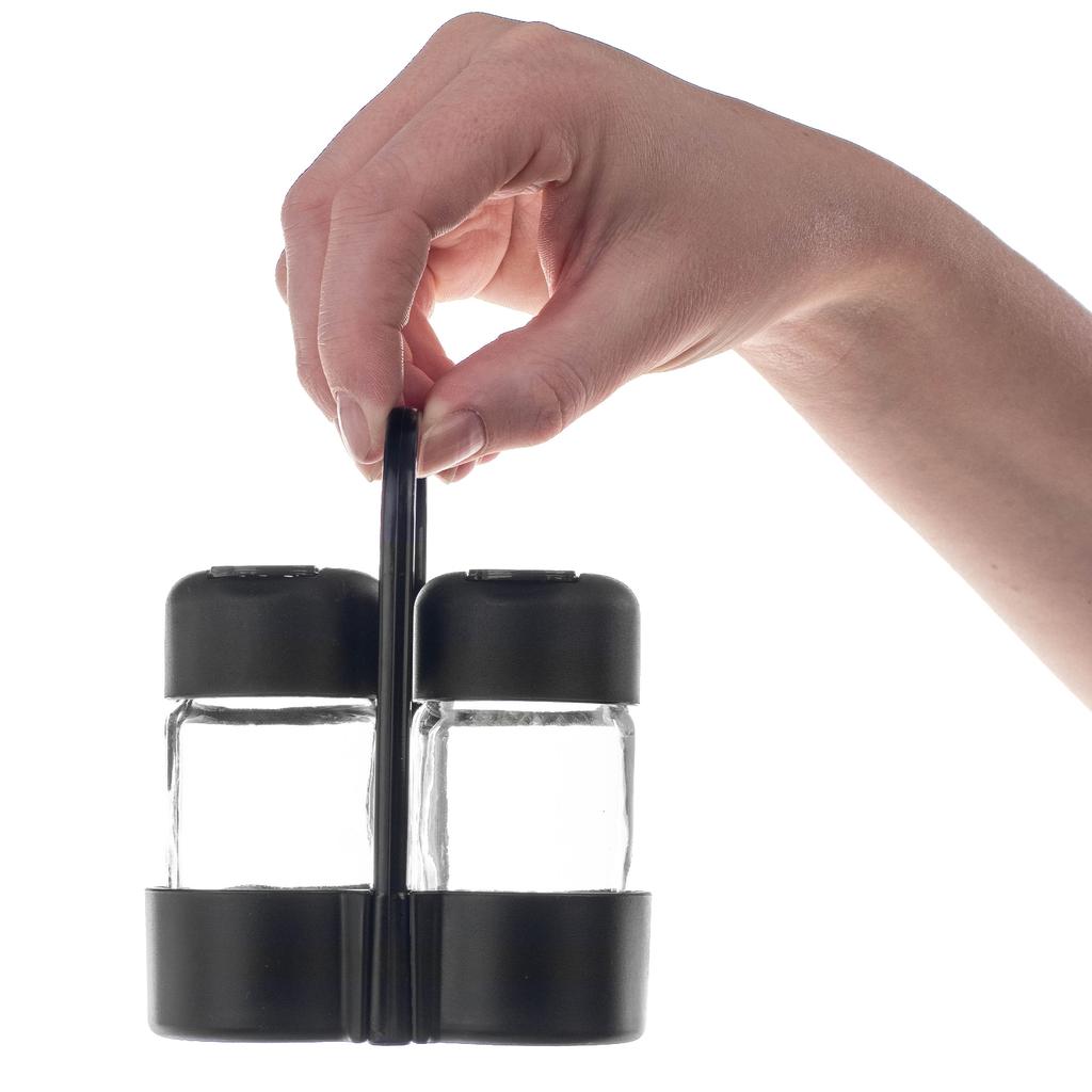 KADAX Zestaw Przyprawników Komplet Na Stół Stojak Solniczka i Pieprzniczka