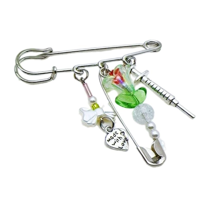 Fashion Bowknot Flower Brooch Cardigan Collar Brooch Clips Sweater Shawl Clips Waist Pants Extender Safety Pins