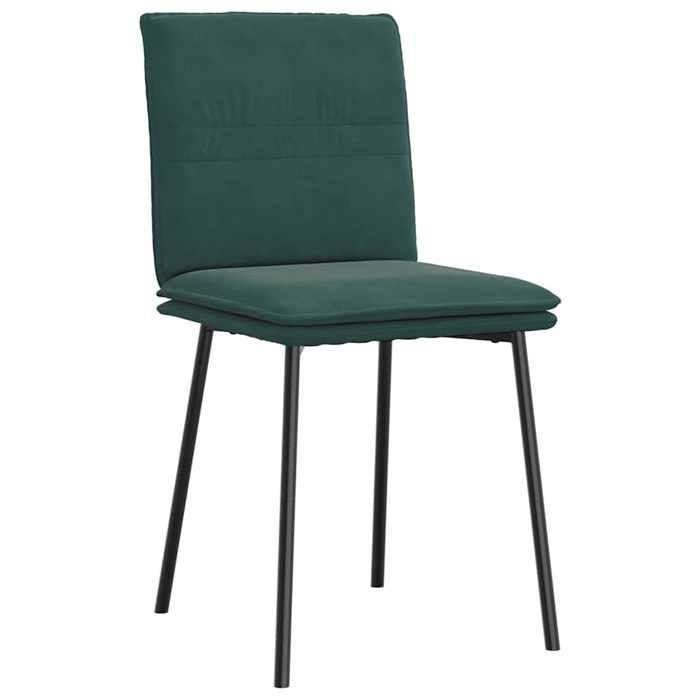 VidaXL Dining Chairs Set of 6 Dark Green Velvet 3315616