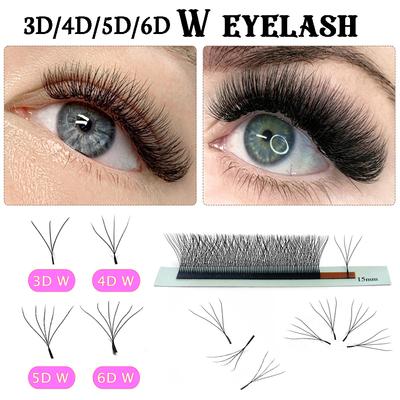 4D W Eylash Extension 5D 3D Russia Volume W Lash Fluffy Premade Fans Clover Mink Faux Cil Lashes Dolly Hybrid Eyelash 3D