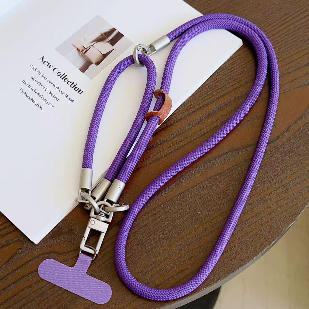 Dual-Function Anti-Lost Crossbody Phone Lanyard with Detachable Wrist Strap and Metal Buckle