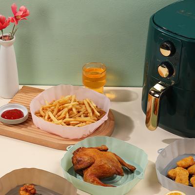 21Cm Air Fryers Oven Baking Tray Fried Chicken Basket Mat Airfryer Silicone Pot