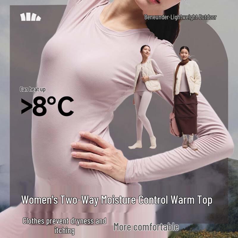 

Beneunder Women s Early Warmth Base Layer Top GP107 S