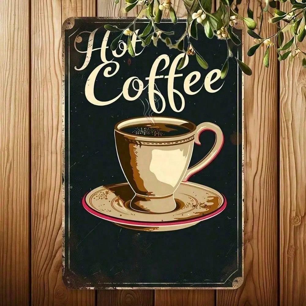 

Vintage Tin Sign 8x12 Inch Retro Coffee Metal Wall Art Home Bar Kitchen Pub Decor різнокольоровий