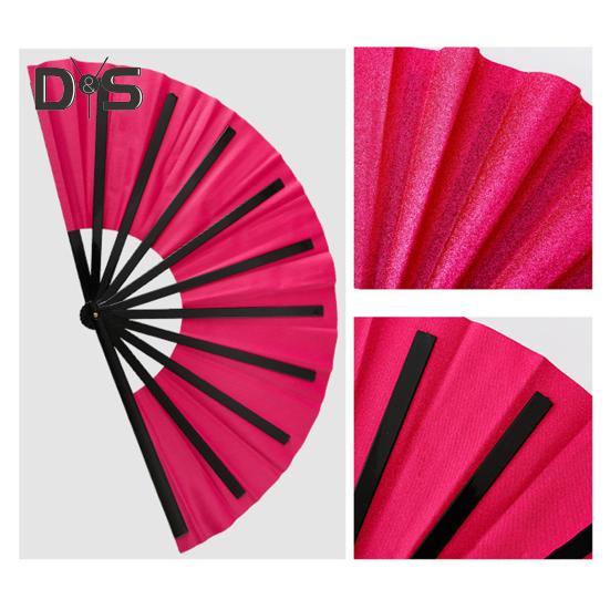 Glitzernder Kung-Fu-Faltfächer, Tanzperformance, Handventilator, tragbar, leicht, Sommer-Kühlventilator, Dekoration, Party-Zubehör