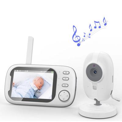 EU Plug 3,5" HD digitální zařízení pro péči o děti Bezpečnost dětí Kamera Video Noční vidění Hudba Detekce pokojové teploty