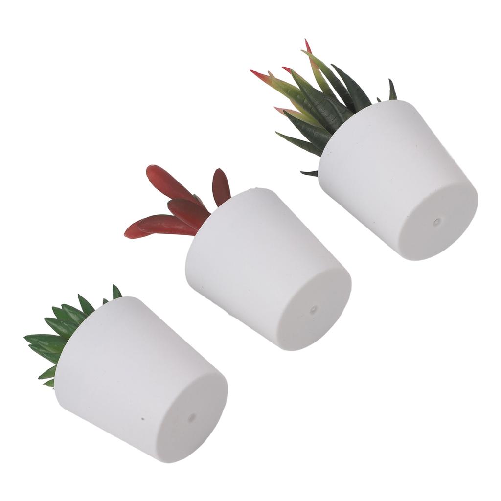 3pcs Artificial Succulent Bonsai Plants Charming Desktop Simulation Succulent Plant Set Home Desk Office Wedding Table Decor