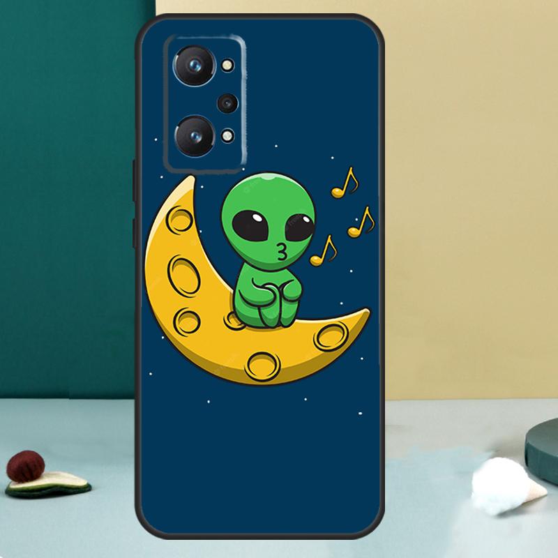 Aesthetics Cute Cartoon Alien For Realme 13 12 10 11 14 Pro Plus GT 6 5 6T GT7 Pro C55 C53 C51 C21Y C25S C75 C67 C61 Case