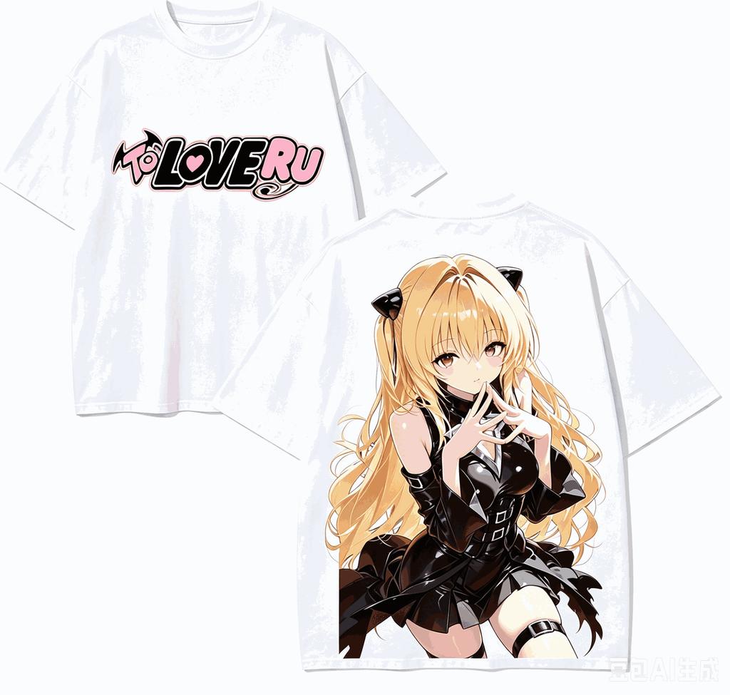 2026 Hot Sale To LOVE-Ru Anime Lover T-shirt Harajuku Cotton New Model High Street Retro Fashion Oversized Unisex Hot Product Comfortable Soft