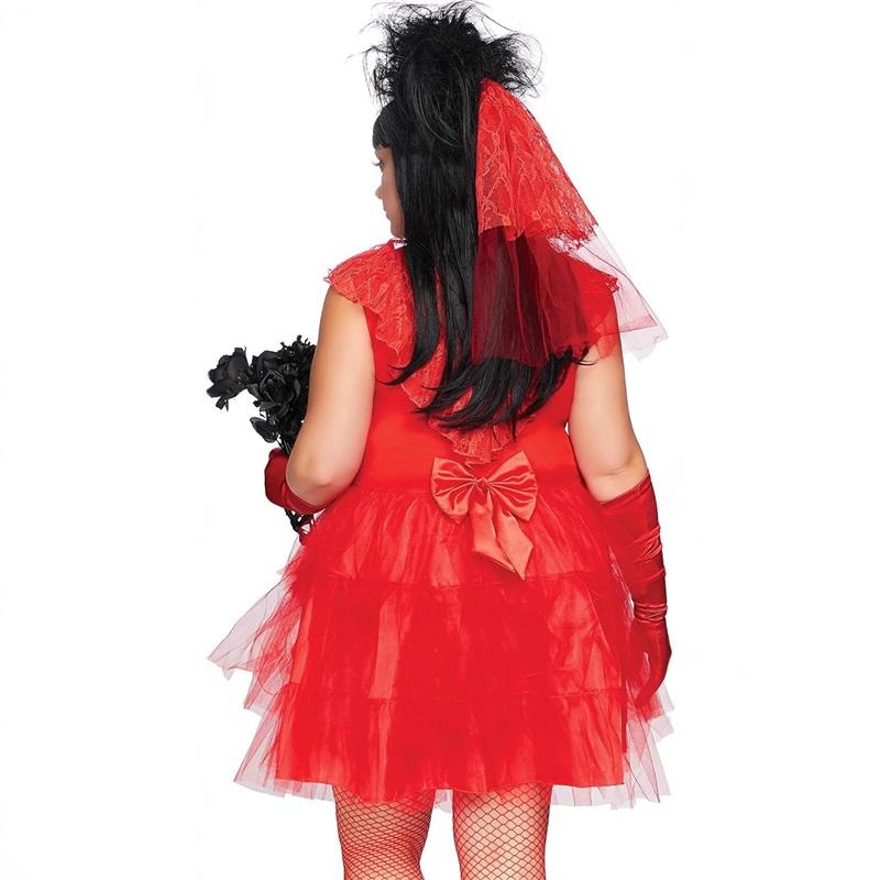 Grenzüberschreitende Unterwelt-Großmeisterin Lydia Cosplay Netzkleid Halloween Cosplay Bühnenbrautkostüm