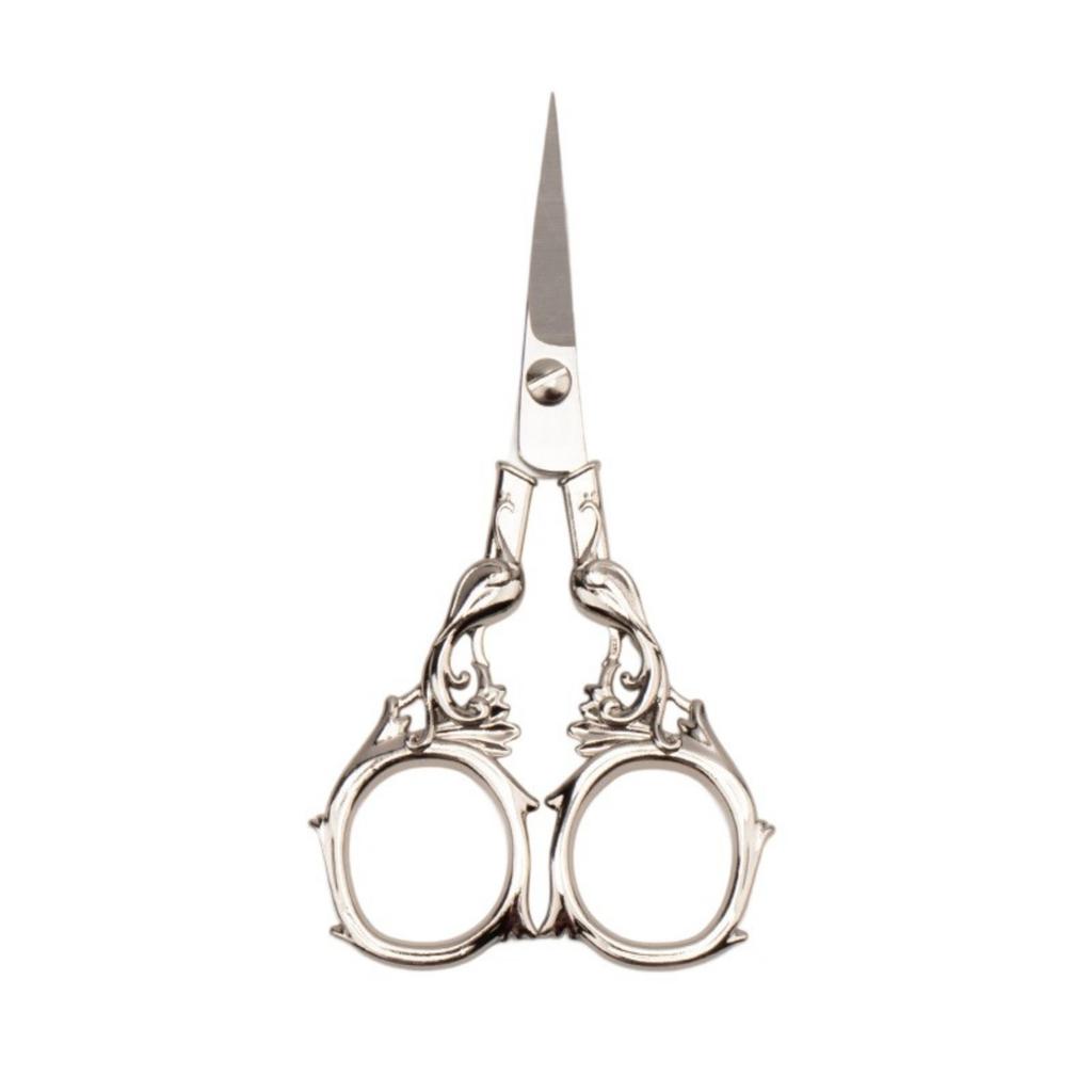 Vintage Engraved Stainless Steel Embroidery Scissors Multi Purpose Craft Tool For Sewing Feather Trimming And Decorative Display