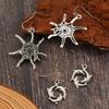 Retro Ethnic Style Ocean Sea Turtle Dolphin Octopus Starfish Flower Earrings For Women
