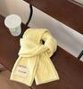 16 New Rhombus Blended Korean Knitted Wool Scarf Women's Winter Warm Versatile Student Solid Color Shawl