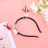 Christmas Headband Flashing LED Light Up Antler Tinsel Hair Hoop Halloween Holiday Headwear