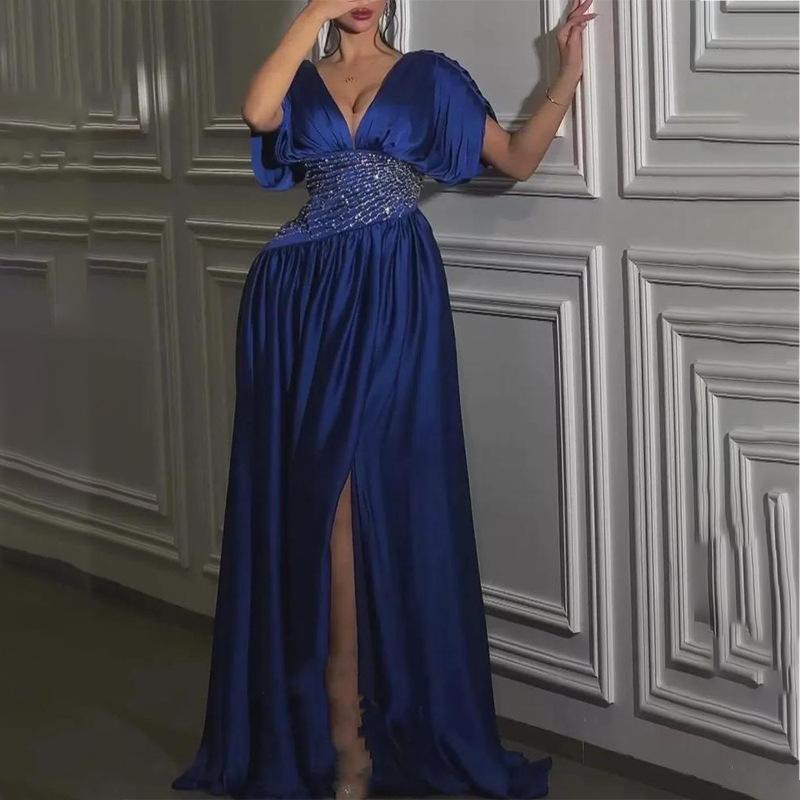 New European and American Dresses, Evening Dresses, Birthday Party Tutu Dresses, High Split Ends, Sexy Dresses