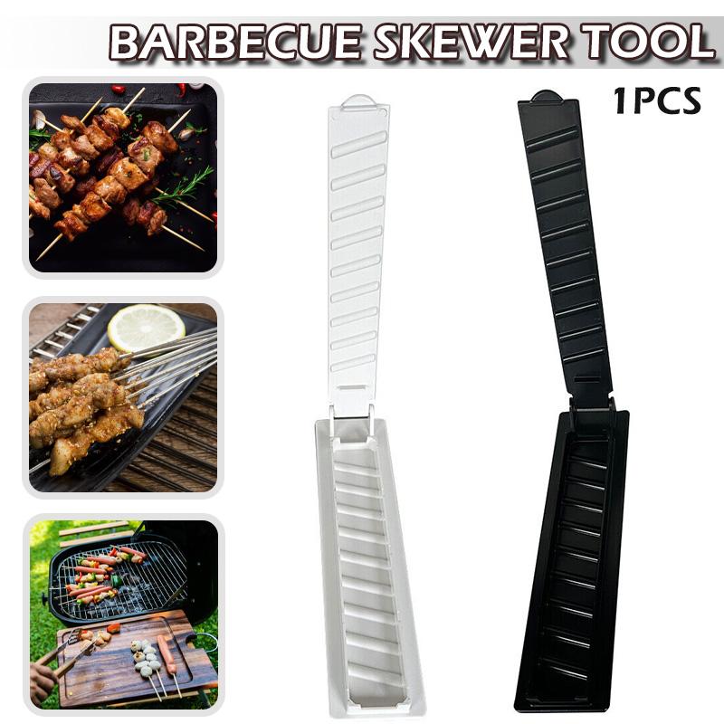 

PDTO Kabob Пресс-форма для шампуров Ручная многоразовая пластиковая машина для приготовления шашлыка