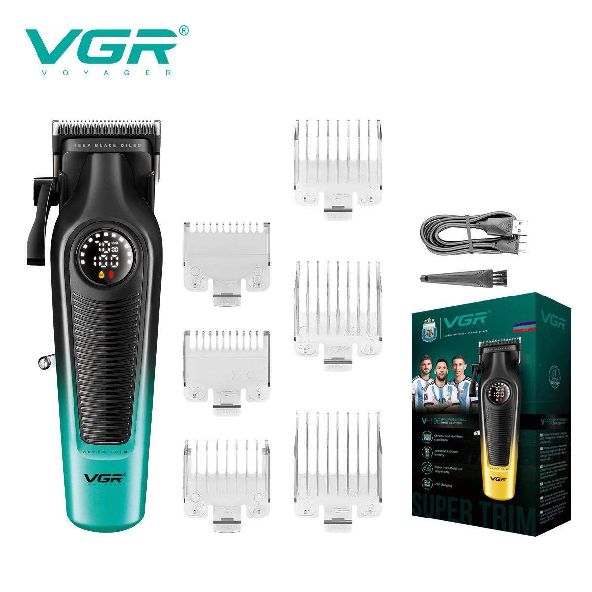 

New VGR Hair Clipper Professional Hair Cutting Machine Barber Clipper Cordless Trimmer for Men Clippers and Trimmers V-196 Safe and Skin-friendly зелёный