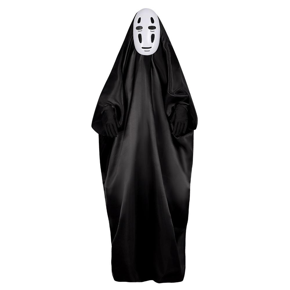 Japanese Anime No Face Man Cosplay Costume Unisex Halloween Carnival Party Adult Clothing Including Ghost Mask Gloves Costume