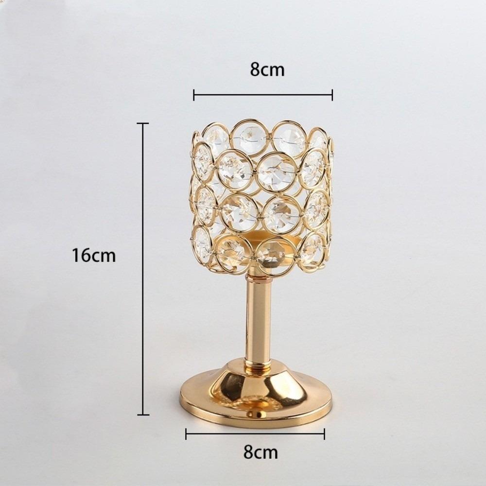 

Золотий свічник металевий канделябр ретро підставка для чаю весільна прикраса S