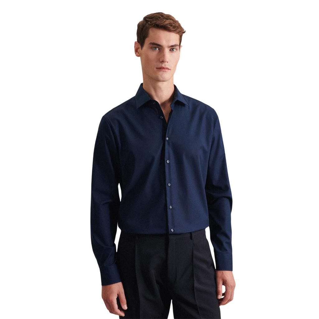 Seidensticker Mens 1/1 Business Kent Shaped Formal Shirt