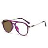 Men's Pochromic Reading Glasses Fashion Double Bridge Women Anti Blue Light Far Sight Eyewear Prescription Presbyopia Glasses