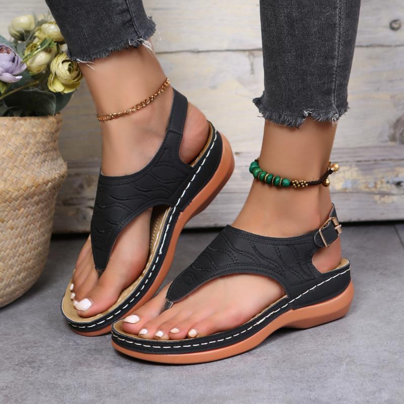 

Summer Women s Wedge High Heel Sandals 2025 Hot Sale Trendy Gladiator Women s Slippers Thick Bottom Sandals Women Plus Size 43 36
