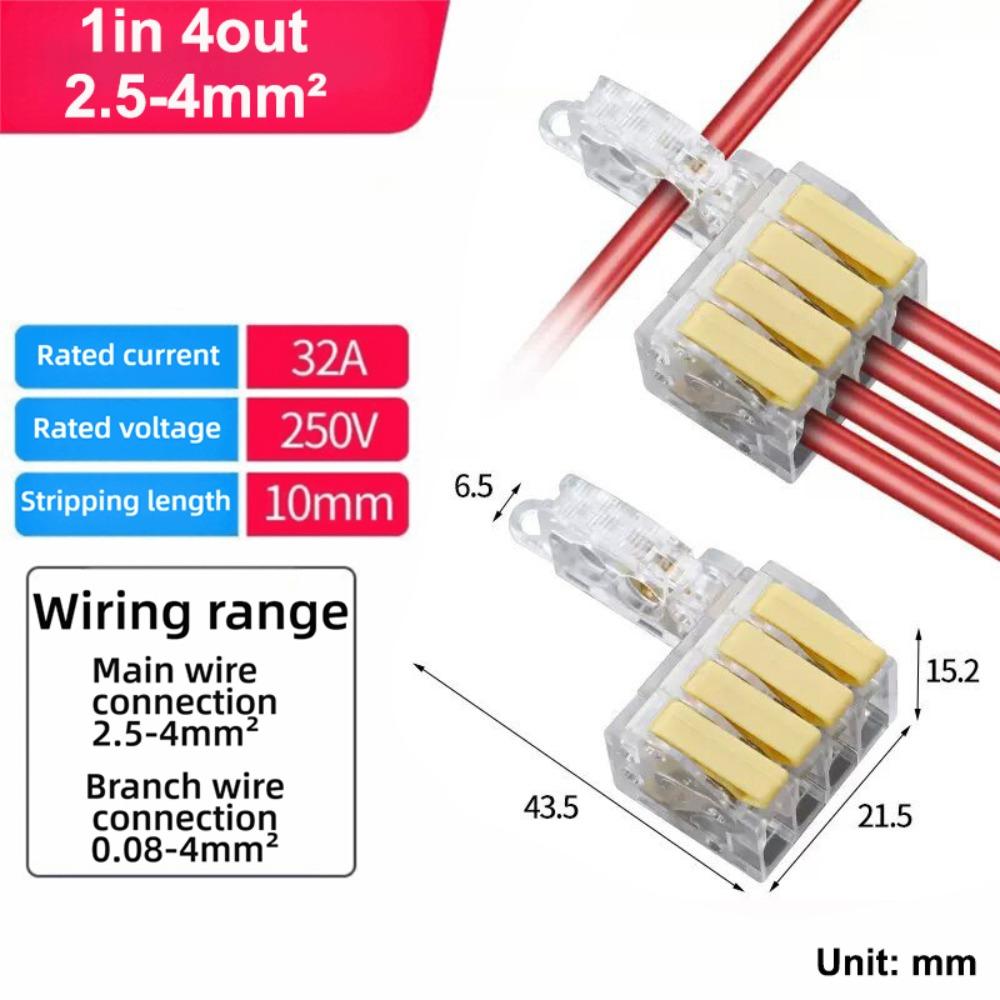 New Mini Quick Terminal Block T type Universal Fast Connector Wiring Connector Electrical