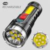 New 6LED Flashlight Mini Portable Lamp USB Rechargeable Camping Lights