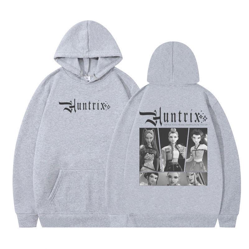 K-pop Demon Hunters Huntrix Rumi Mira Zoey Vintage Hoodies Men Women Fashion Sweatshirt Long-sleeved Casual Aesthetic Pullover