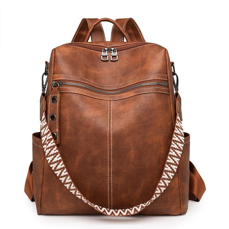 New Large Capacity Cross Shoulder Bag PU Women's Bag Business Commuter Bag Backpack