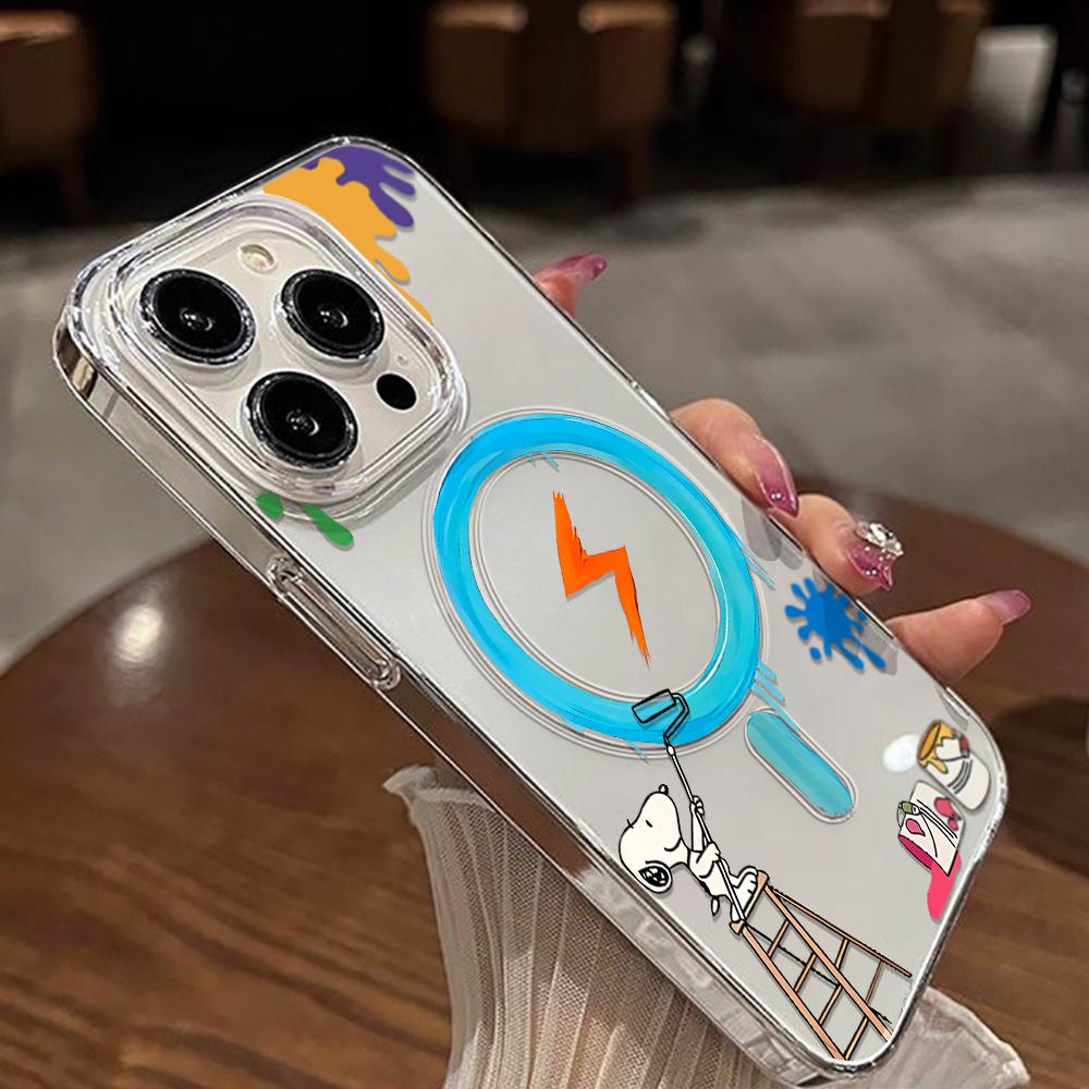 Magnetic Phone Case for iPhone 12 14 16 17 Pro 17 16 15 14 13 12 Pro Max  12 13 14 15  16 High Quality Shockproof Shell Full Protection Cute Style