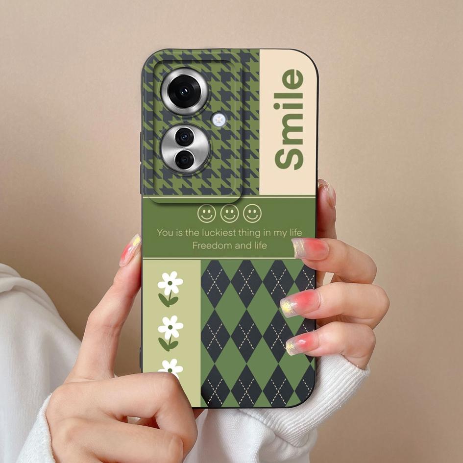 Für OPPO A59 A2M A1i Realme 12x Telefonhüllen Matt Flüssiges Weiches Silikon Mode Karomuster Stoßfest Hochwertige Beliebte Rückseitenabdeckung Schale für OPPO