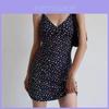 Vintage Floral Print Polyester Spaghetti Strap Dress With Slim Fit For Summer Vacation