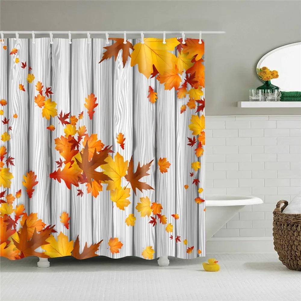 Rose Plum Blossom Flowers Print Waterproof Shower Curtain Washable Fabric Bath Curtain Home Bathroom Curtains With 12 Hooks