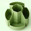 Desktop Stationery Organizer 5 Slots Stationery Storage Box 360 Degree Rotating Cute Pencil Cup Pot for Home Office School Box