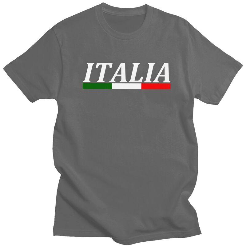 Custom Italy Flag T Shirts for Men Pure Cotton Tees Italian Proud Tshirt Tshirt Clothes