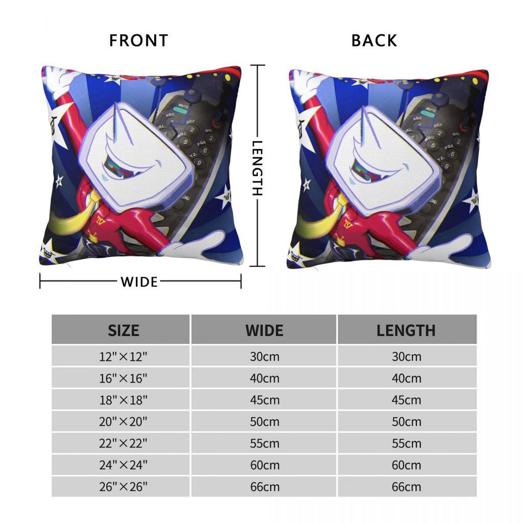 Tenna Deltarune Game Its Tv Time Pillow Cover Soft Pillow Case Cushion Cover Design Pillowcases For Chair Sofa Home Decoration
