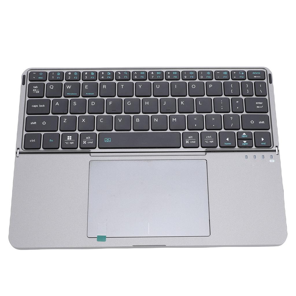   Keyboard with Touchpad Multifunctional Quiet Typing Rechargeable Foldable 64 Key Keyboard for Laptop Tablet