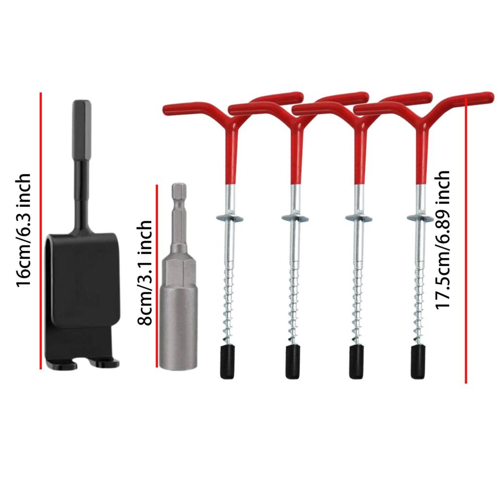 Ice Anchor Drill Adapter for Ice Stakes Ice Fishing Shelter Accessories Power Drive Drill Practical Ice Fishing Anchor Tool