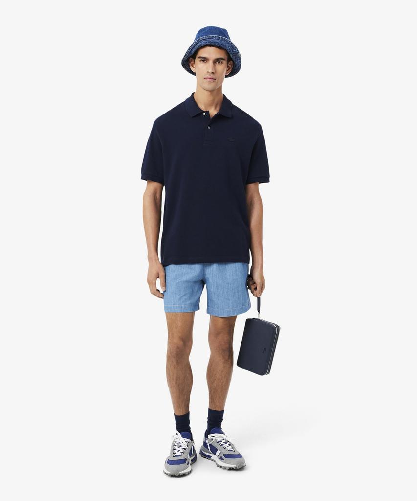 LACOSTE Men'S Croc Signature Loose Fit Short Sleeve Polo Shirt Ph7757-56G 166