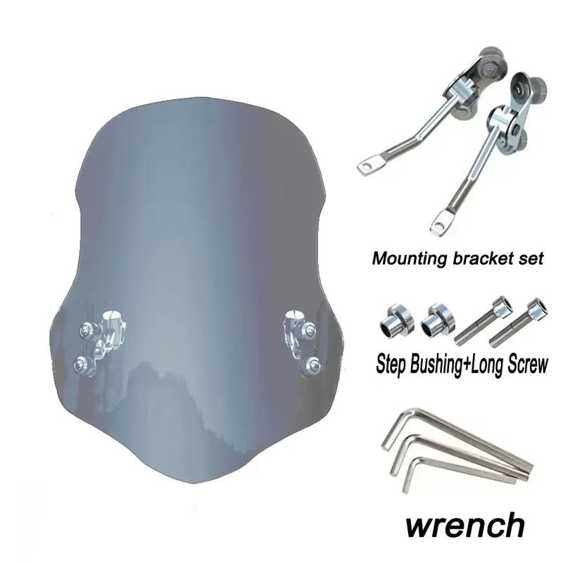 For QJMOTOR SRK 600/550 Motorcycle Windshield Screen Shield Windscreens Wind Deflectors Front Glass Increased Accessories